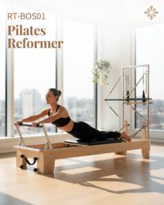 Wooden Pilates Reformer with half Tower